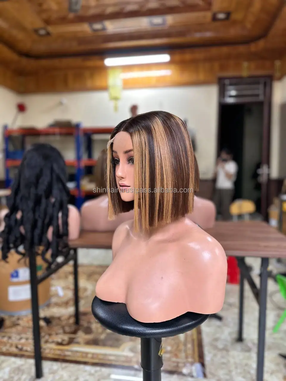 Wholesale Raw Vietnamese Transparent Lace Front Human Hair Extensions Bone Straight Bob Wigs Black 2x6 4x4 5x5 Women - Image 4