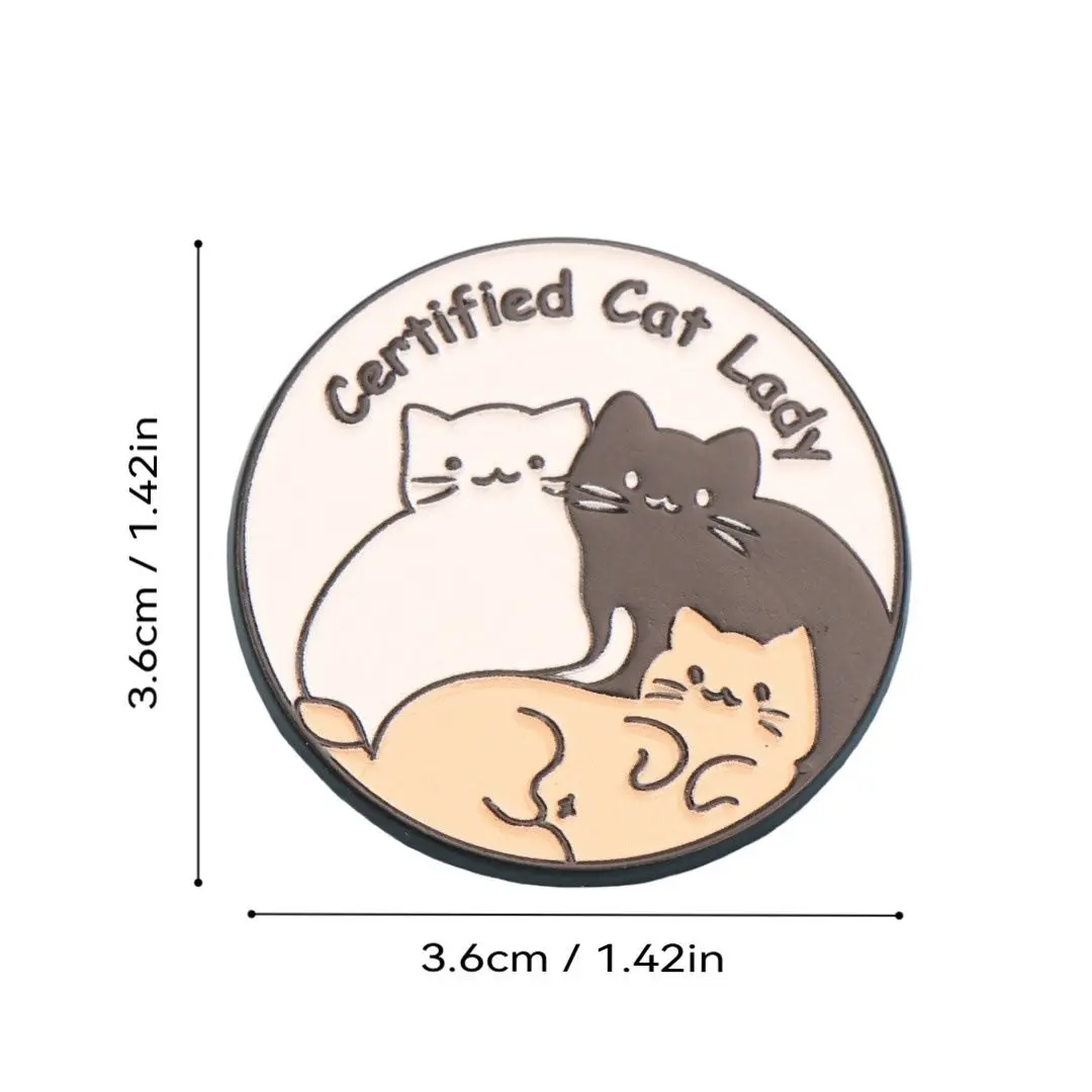 Cute and Quirky Cat Brooches: Dark and Whimsical Metal Pins for Clothing, Bags, and Unique Accessories - Image 11