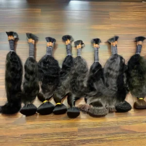 100% Indian Temple Virgin Raw Human Hair – Single Donor Bulk Hair Extensions