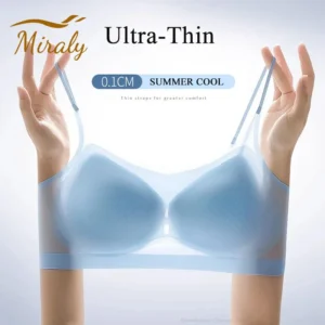 New Women Sexy Push Up Bra Seamless Ultra-Thin Ice Silk Bra Intimates Wireless Bralette Underwear Air Cooling Brassiere With Pad