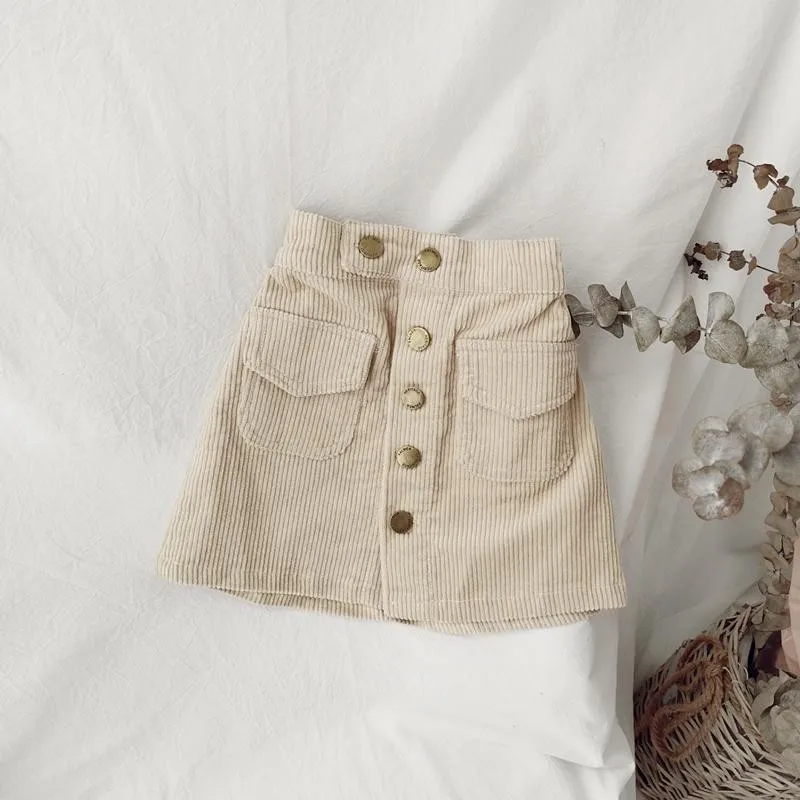 Short Skirt for Kids Girls Spring and Autumn Women's Baby Corduroy Hip Skirt Kids Solid Colour Short Skirt - Image 5