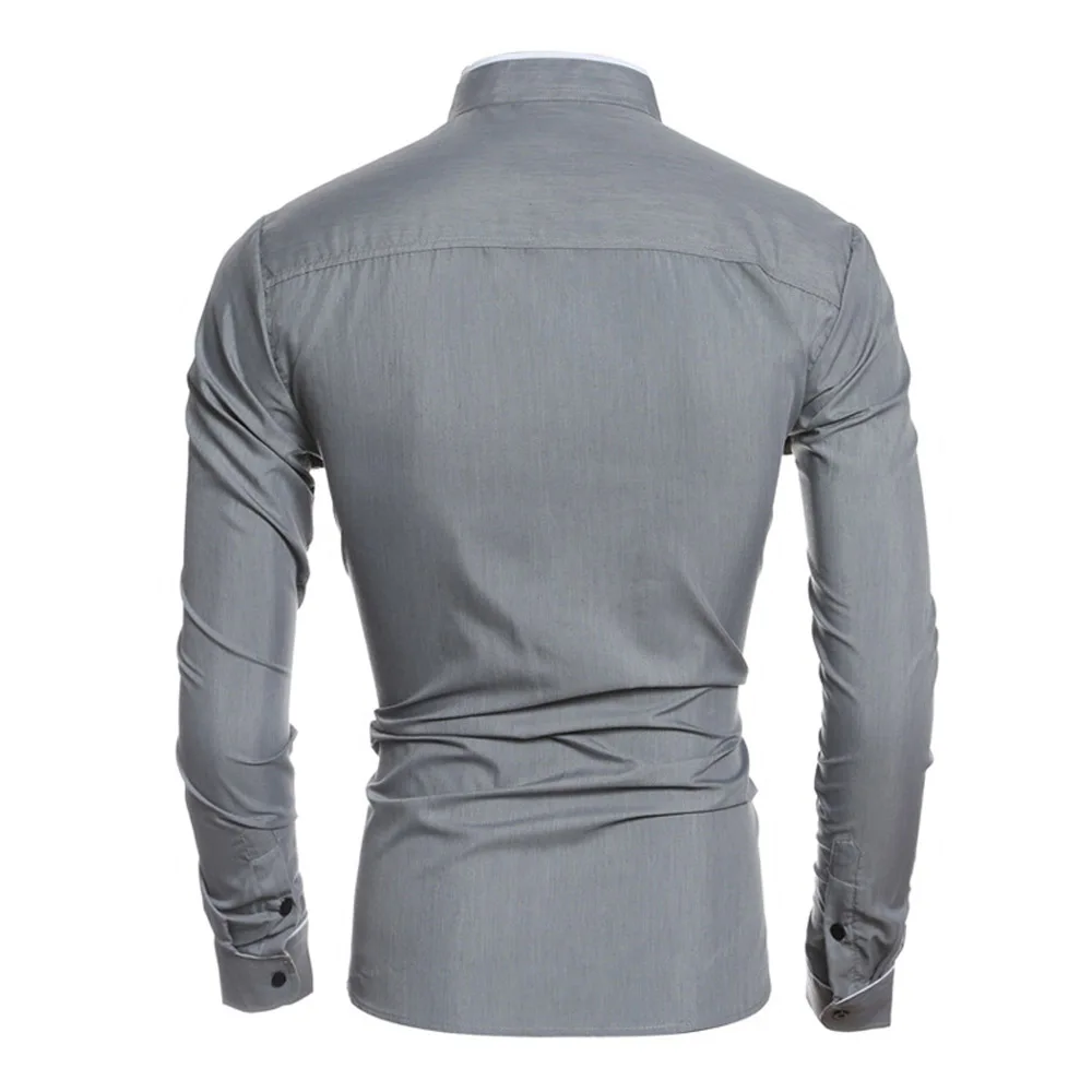Men's Luxury Casual Formal Shirt Long Sleeve Slim Fit Business Dress Shirts Tops - Image 6