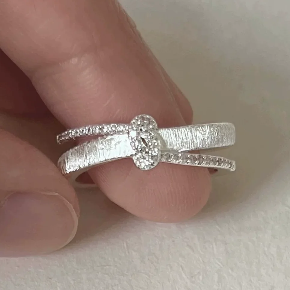 VENTFILLE 925 Sterling Silver Wave Ring – Adjustable Irregular Golden Stackable Band - Image 52