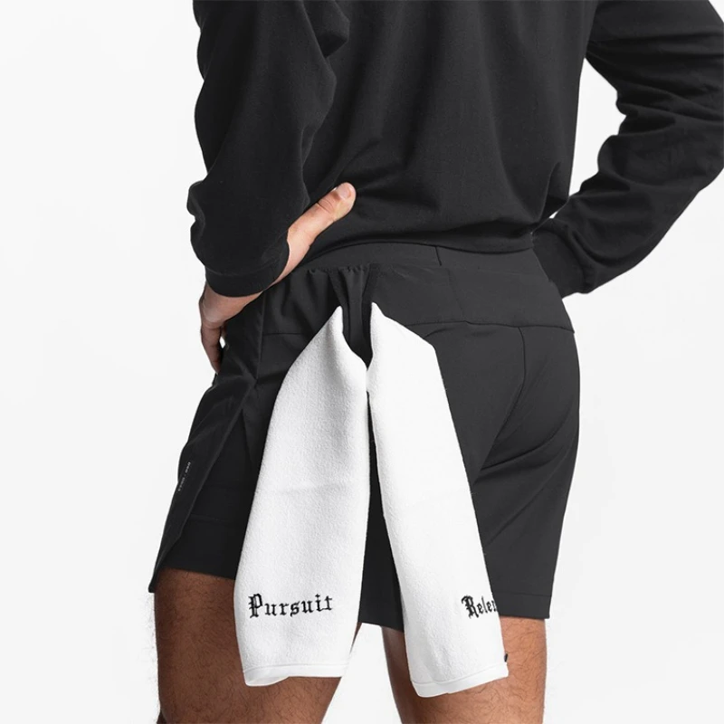 Men 2-Piece Activewear Set Half-Zip Pullover 2-in-1 Shorts Quick Dry Water Repellent Drop Shoulder Workout Running Tracksuit - Image 6