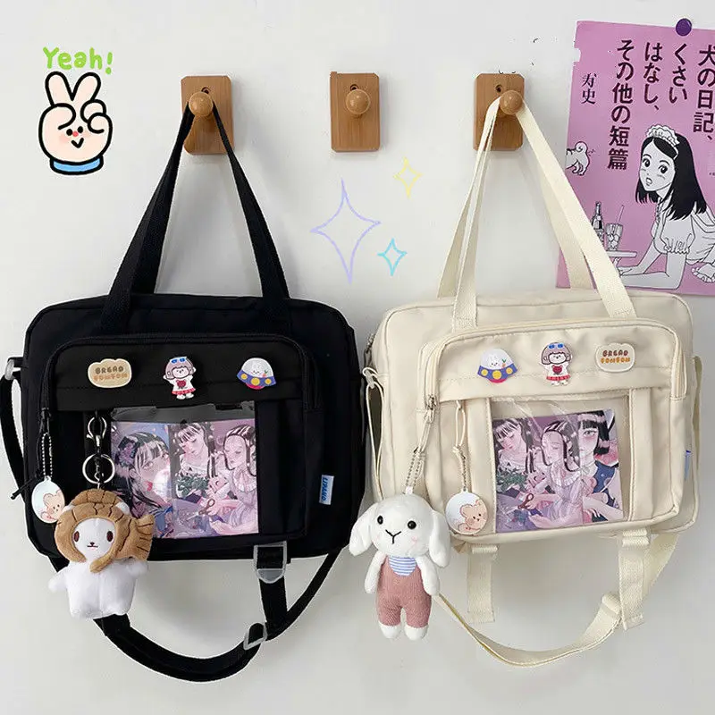 Korean Women's Messenger Bag Simple Multifunctional Female College Student Style Large Capacity Portable One Shoulder Diagonal - Image 3