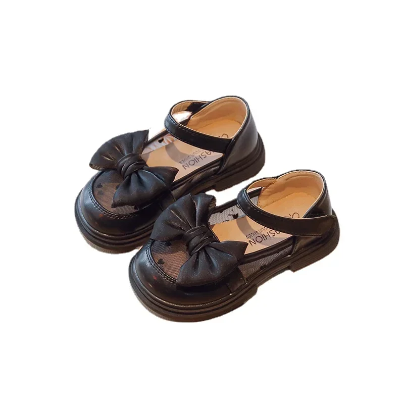 Size 23-35 Children Flat Shoes Lace Girls Princess Shoes with Bow Spring Autumn Summer Wedding Small Leather Shoes - Image 8