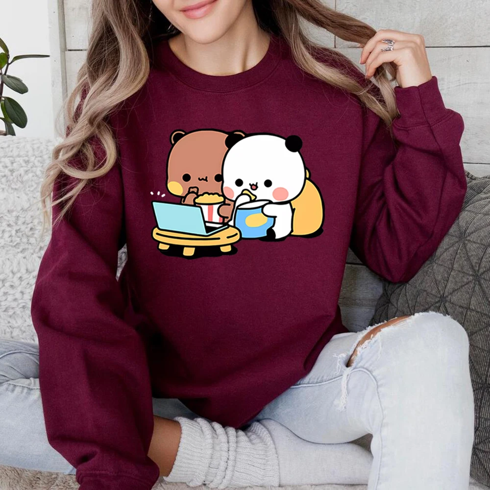 Cute Bubu and Dudu Sweatshirt Cartoon Panda Bear Bubu and Dudu Graphic Hoodie Women/Men Tops Kawaii Printed Harajuku Sweatshirts - Image 5