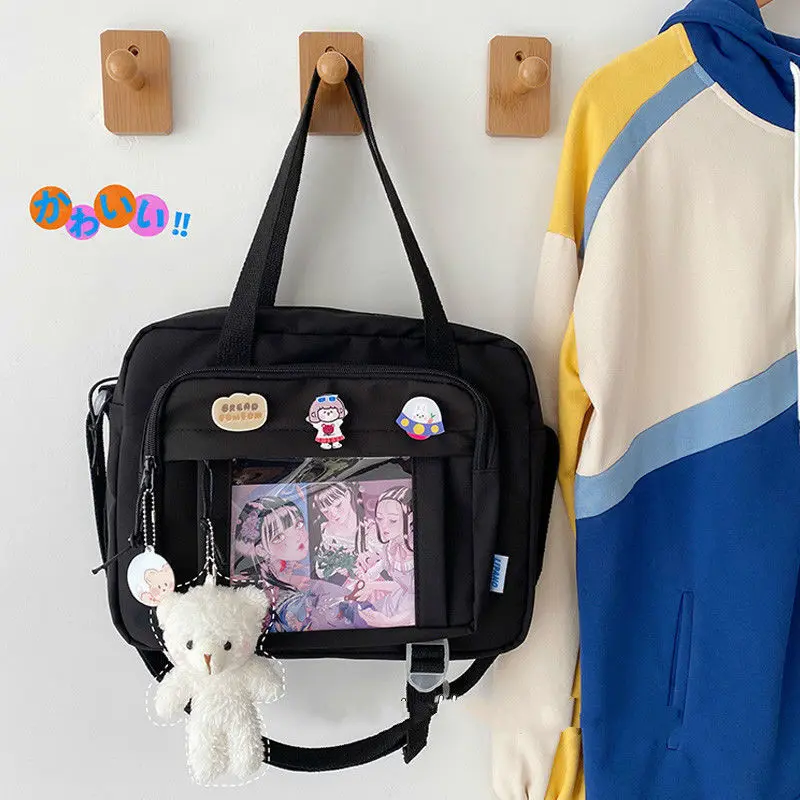 Korean Women's Messenger Bag Simple Multifunctional Female College Student Style Large Capacity Portable One Shoulder Diagonal - Image 14