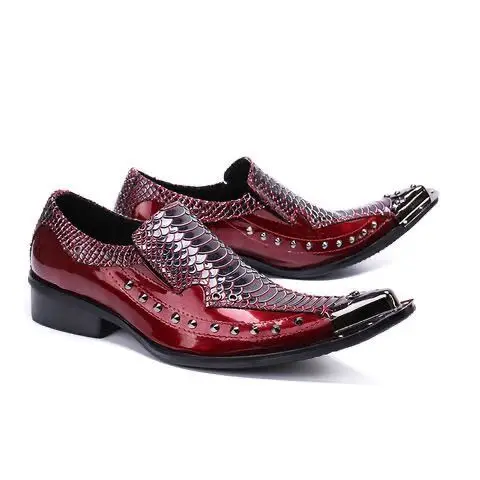Summer business suit men's shoes black glossy leather shoes leading pointed party trend wedding shoes. - Image 7