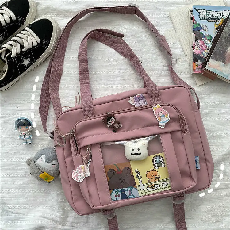 Korean Women's Messenger Bag Simple Multifunctional Female College Student Style Large Capacity Portable One Shoulder Diagonal - Image 7