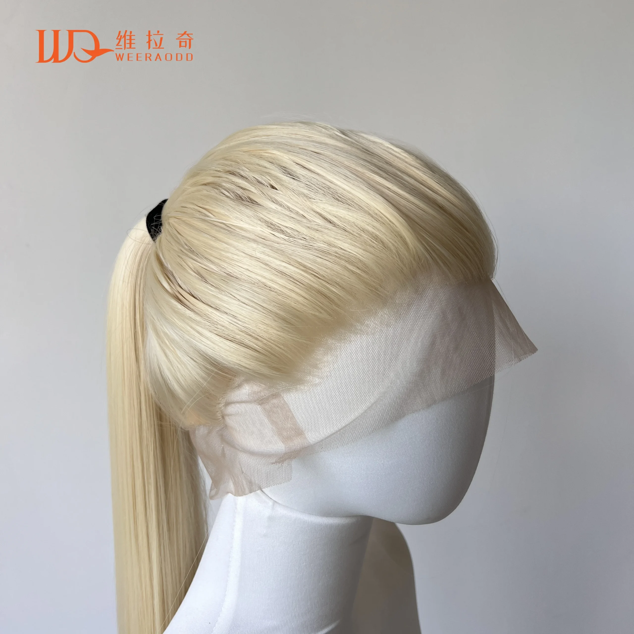Light Blonde Color Synthetic Full Lace Wigs for Black Women Heat Resistant 26 Inch Long Straight Full Hand Tied Free Part 150% - Image 14