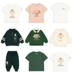 Hoodies Mother Kids 2025 New Autumn Winter Baby Boys Girls Cartoon T Shirts Hooded Sweatshirts Pants Korean Children's Clothings