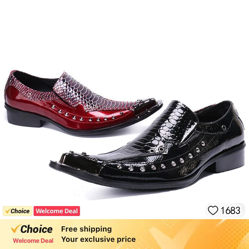 Summer business suit men's shoes black glossy leather shoes leading pointed party trend wedding shoes. - Image 3