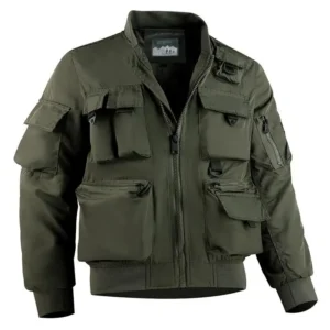 Spring And Autumn Men's Pilot Jacket Baseball Jacket Functional Multi Pocket Thin Wear Resistant Jacket Workwear Printed LOGO