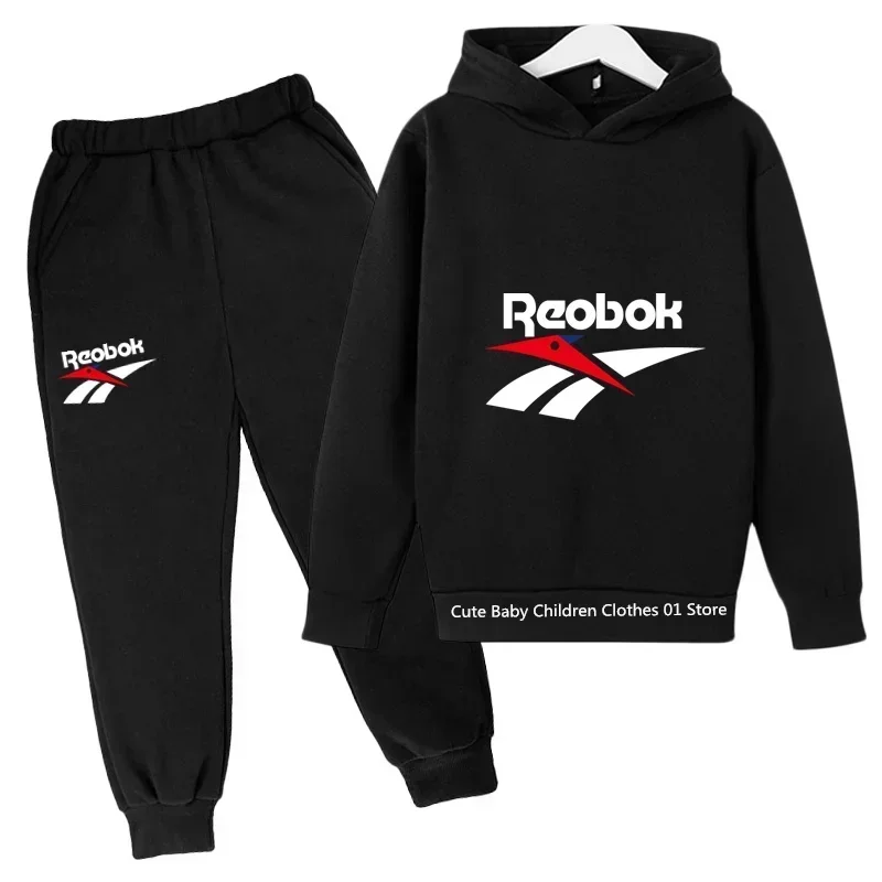 NewSpring/summer new cotton children's brand sports hoodie Youth fashion outdoor sports hoodie set 2-14 years old - Image 9