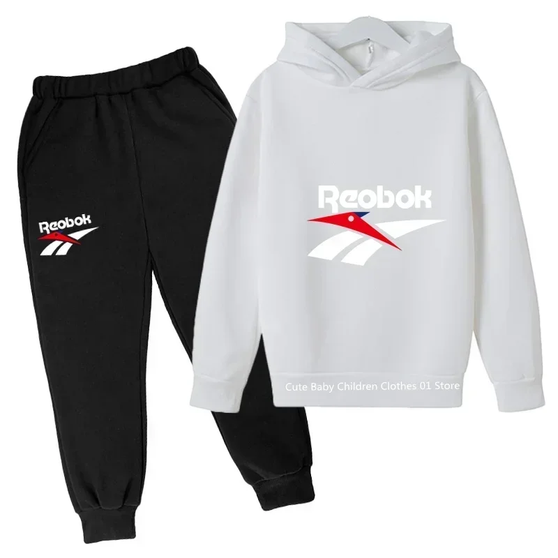 NewSpring/summer new cotton children's brand sports hoodie Youth fashion outdoor sports hoodie set 2-14 years old - Image 10