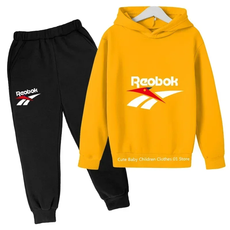 NewSpring/summer new cotton children's brand sports hoodie Youth fashion outdoor sports hoodie set 2-14 years old - Image 11