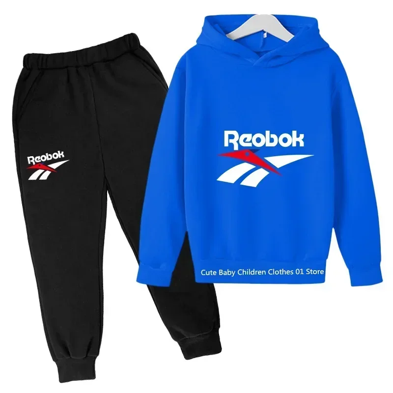 NewSpring/summer new cotton children's brand sports hoodie Youth fashion outdoor sports hoodie set 2-14 years old - Image 7