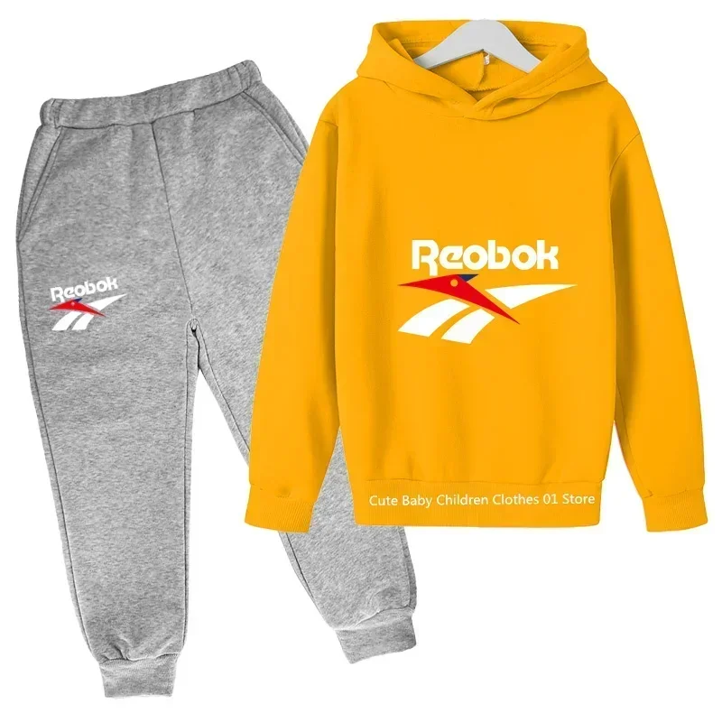 NewSpring/summer new cotton children's brand sports hoodie Youth fashion outdoor sports hoodie set 2-14 years old - Image 4
