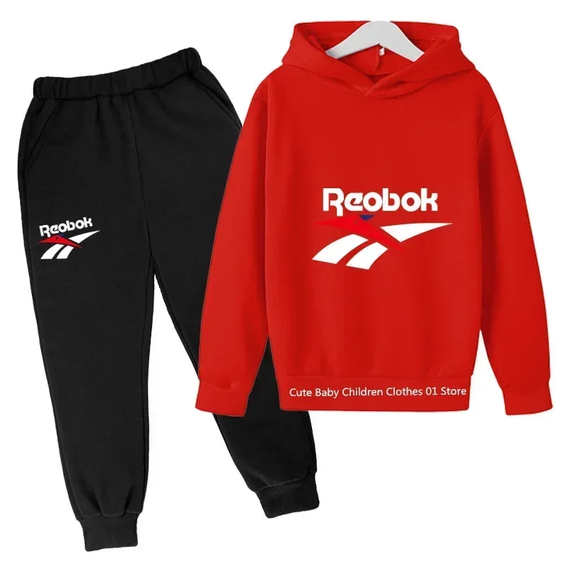 NewSpring/summer new cotton children's brand sports hoodie Youth fashion outdoor sports hoodie set 2-14 years old - Image 8