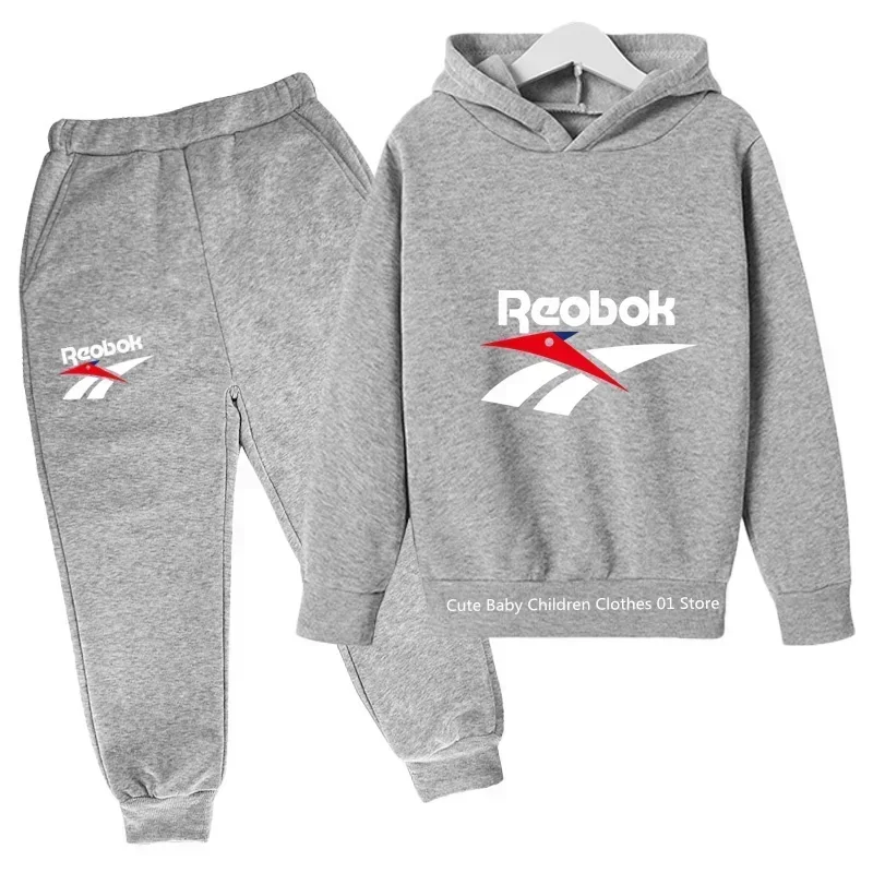 NewSpring/summer new cotton children's brand sports hoodie Youth fashion outdoor sports hoodie set 2-14 years old - Image 14