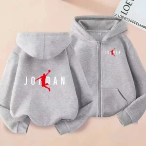 Kids Designer-Inspired Full-Zip Athletic Tracksuit | Basketball Sweatshirt & Jogger Set