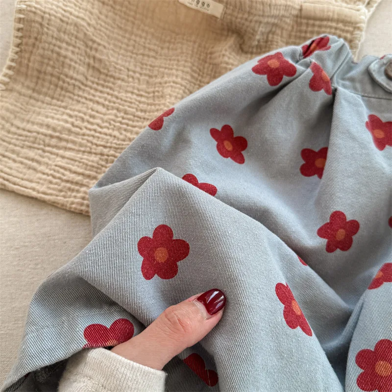 Kids Floral Print Harem Pants | Cute Toddler Cropped Ankle-Length Pants (Ages 1-5) - Image 6