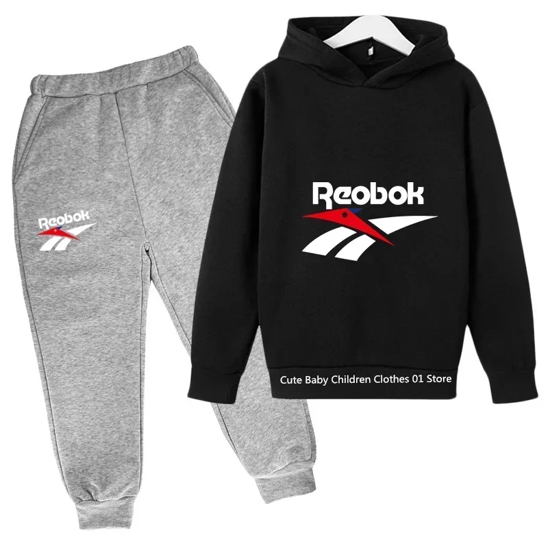 NewSpring/summer new cotton children's brand sports hoodie Youth fashion outdoor sports hoodie set 2-14 years old - Image 12